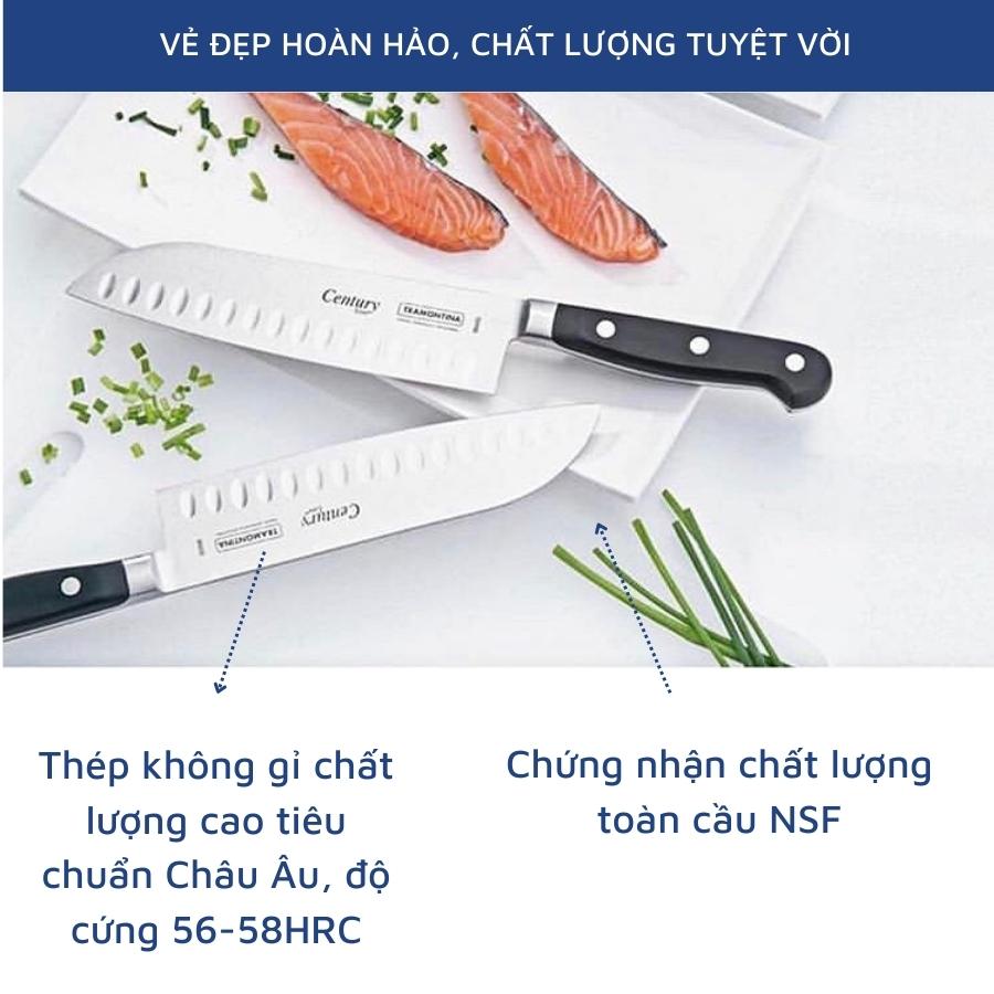 Dao Bếp Chuyên Thái Cao Cấp Tramontina Century Chiều Dài Lưỡi 18Cm Chất Liệu Thép Không Gỉ Siêu Sắc Bén Rèn Nguyên Khối Sản Xuất Tại Brazil Bảo Hành 25 Năm