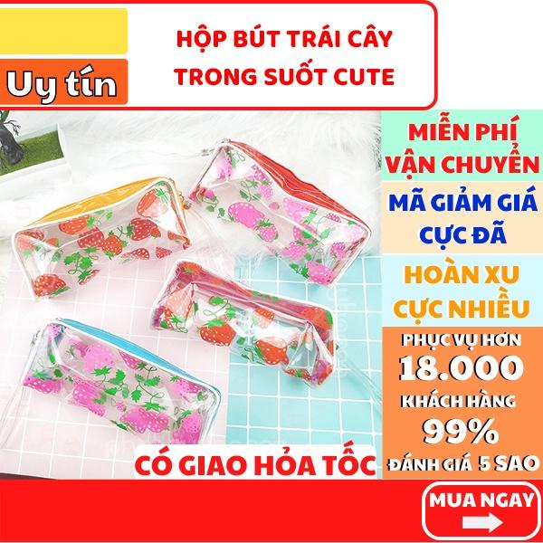 Hộp bút trái cây trong suốt bằng nhựa cao cấp