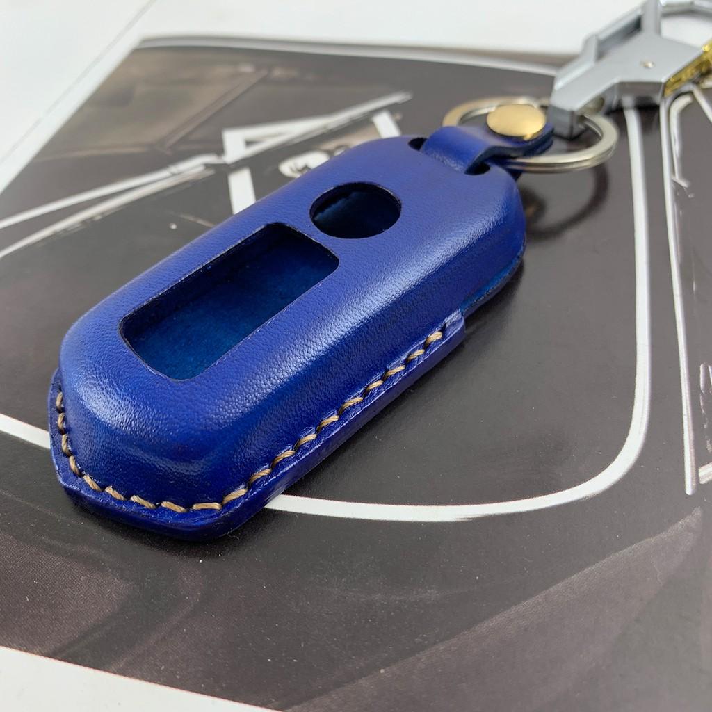BAO DA CHÌA KHÓA XE SH MÀU XANH DƯƠNG - ĐỒ DA BÒ NHẬP KHẨU - BAO DA HANDMADE