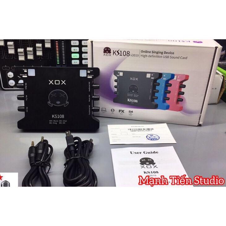 Soundcard thu âm KS108 - chỉnh âm thanh karaoke, livestream bán hàng, fb, giúp âm thanh vượt trội