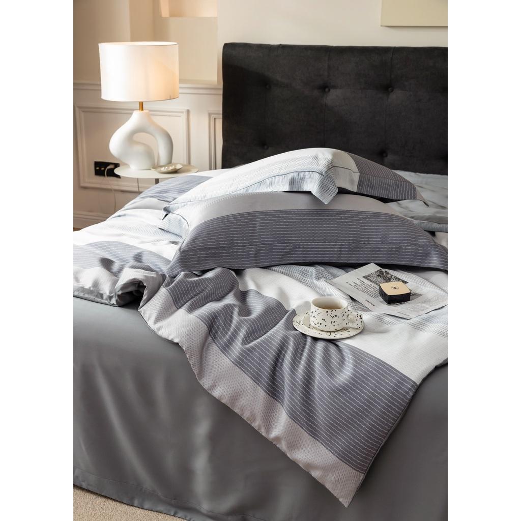 Bộ chăn ga gối mùa hè100% lụa tencel , cao cấp, MỀM MỊN, MÁT DA cực hot - sang trọng DESIGN SM802