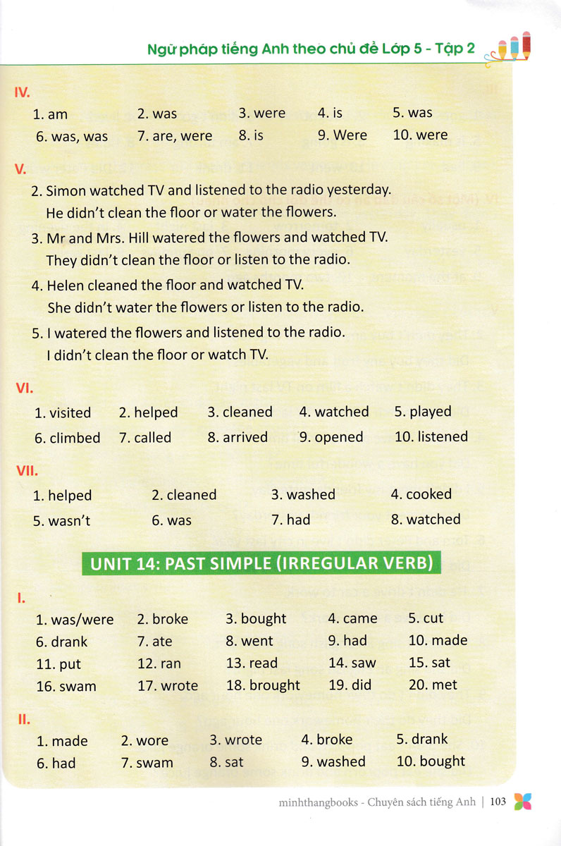 PRIMARY GRAMMAR - NGỮ PHÁP TIẾNG ANH THEO CHỦ ĐỀ LỚP 5 - TẬP 2_MT