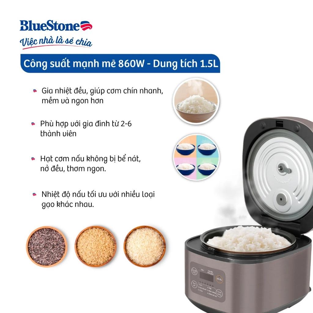 Nồi Cơm Điện BlueStone RCB-5946, 860w - 1.5Lit, Hàng Chính Hãng