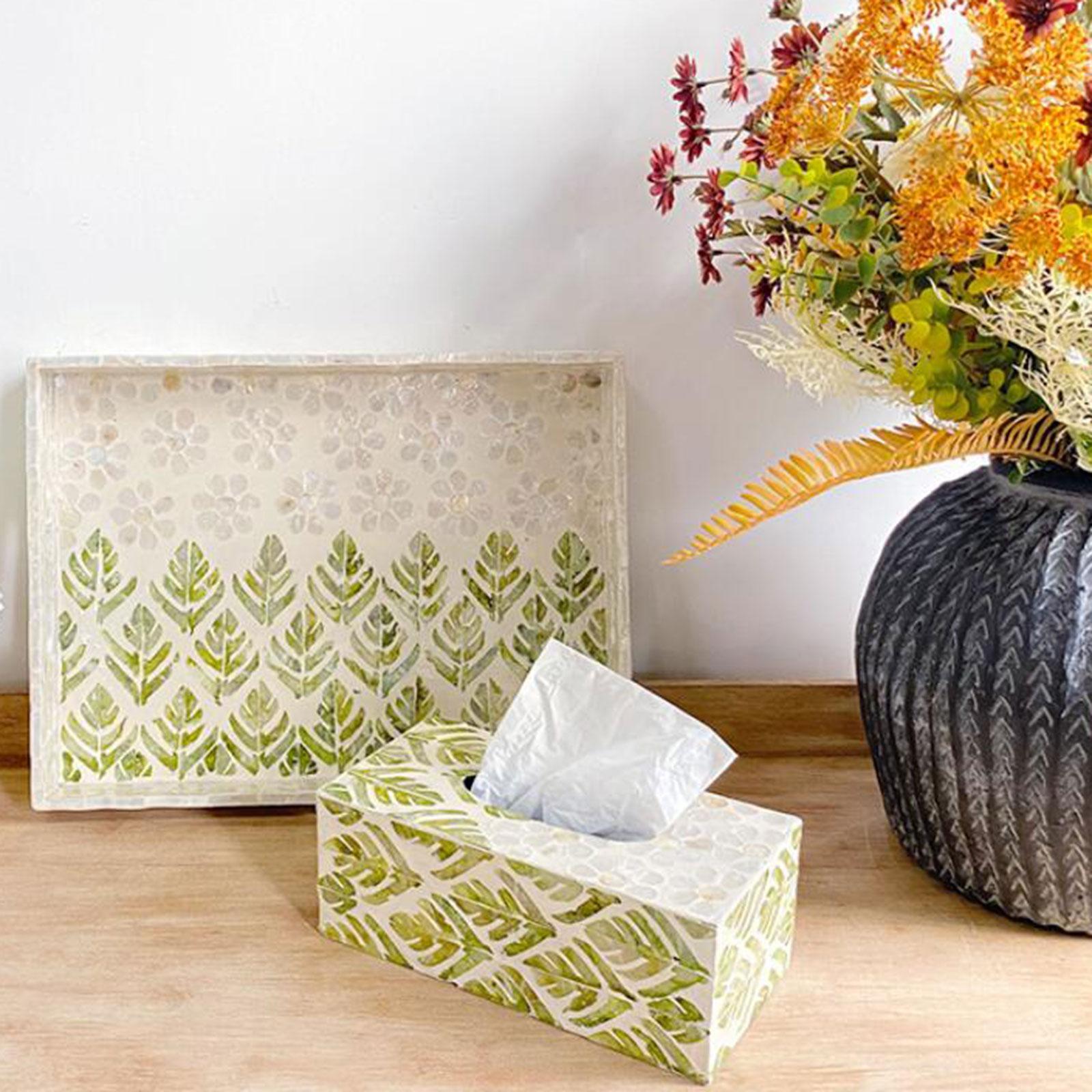 Tissue Box Cover Dispenser Tissue Holder Case Napkin Holder Facial Tissue Box for Kitchen