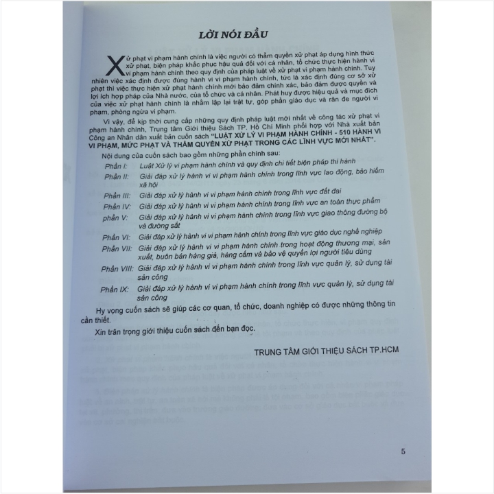 Sách 510 Hành Vi Vi Phạm, Mức Phạt Và Thẩm Quyền Xử Phạt Vi Phạm Hành Chính Trong Các Lĩnh Vực Mới Nhất - V1834P