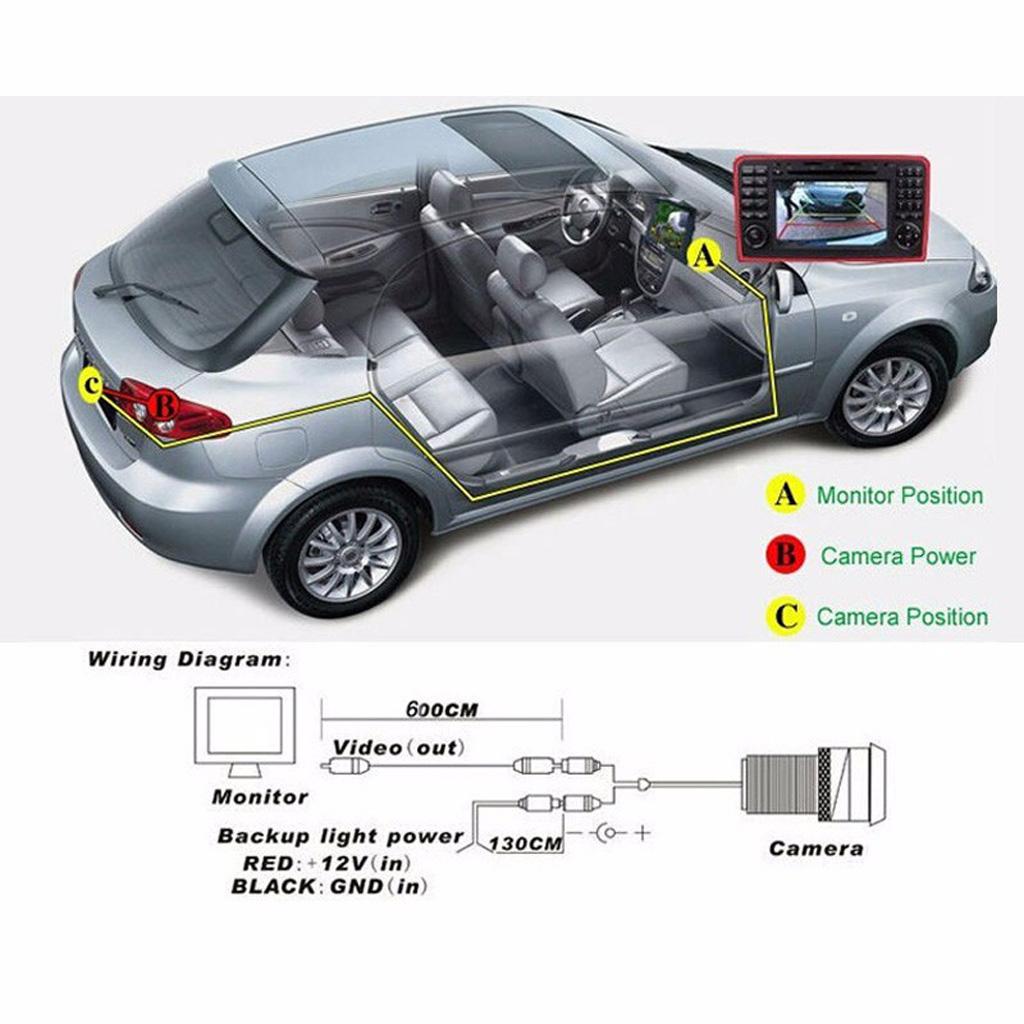 Car Rear View Reverse Parking Camera Monitor System Night Vision