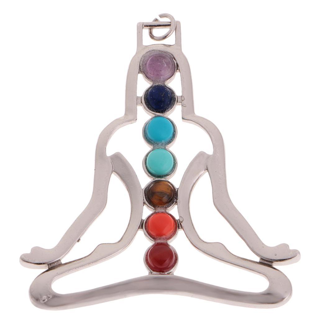 Charm Gem YOGA Buddha 7 Reiki Pendant for Chain Necklace DIY
