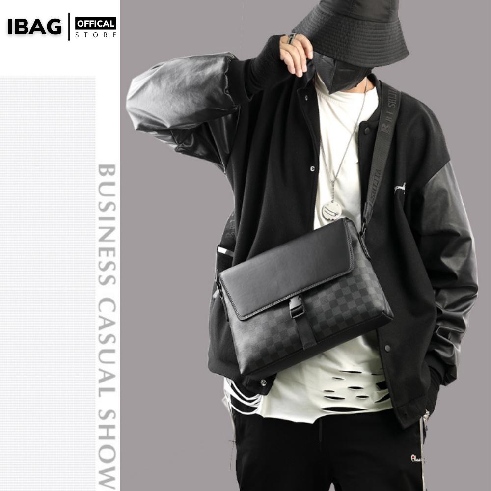 Túi đeo chéo nam nữ unisex ,Da Pu cao cấp kẻ caro,KT :31x23x8 cm,Chống thấm nước -Kiểu dáng trẻ trung, cá tính -