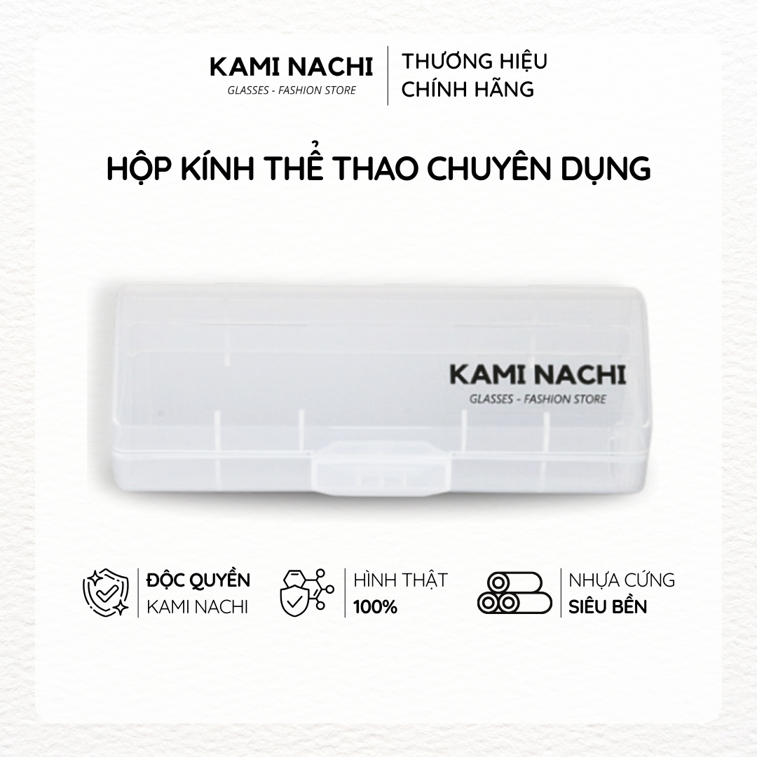 Hộp đựng mắt kính nhựa thể thao KAMI NACHI chuyên dụng chống va đập, chống trầy xước