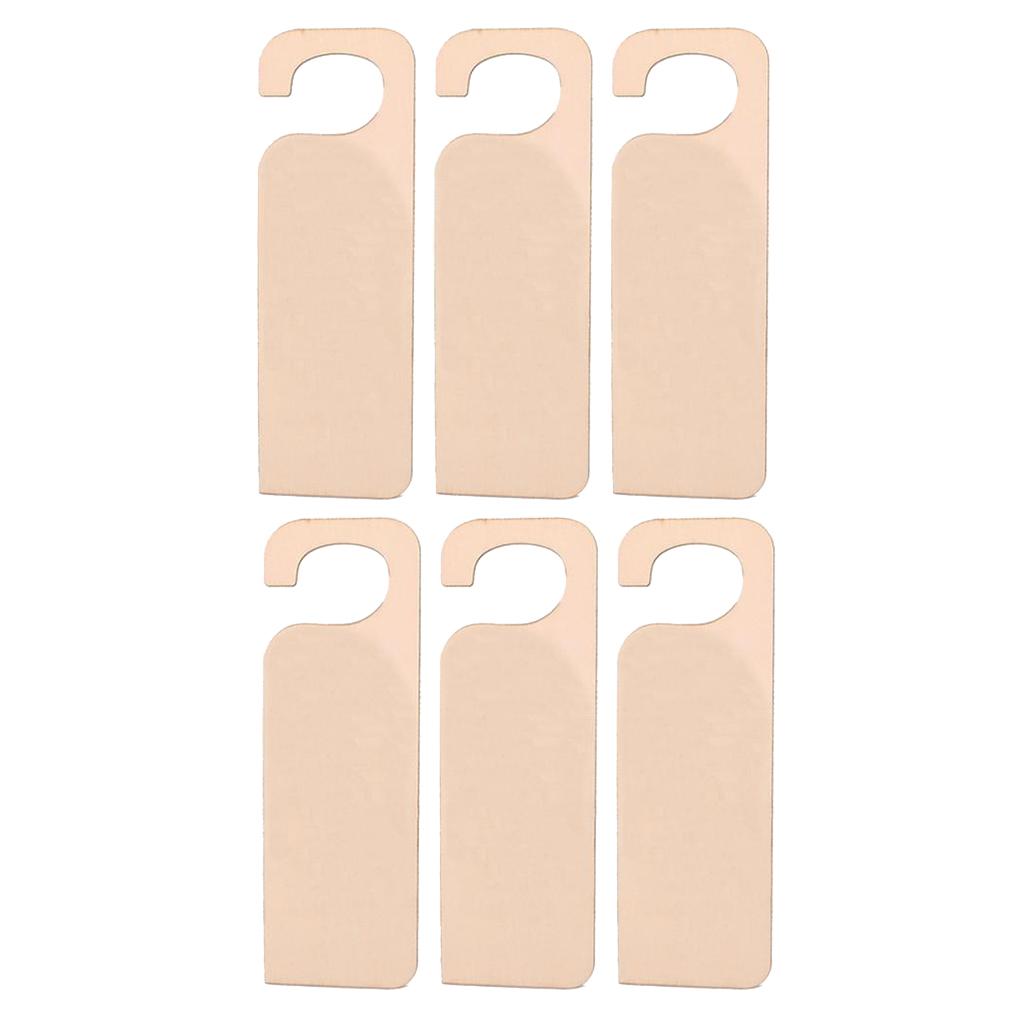 12pcs Unfinished Wood Door Knob Hangers DIY Craft Hanging Disturb Plaque