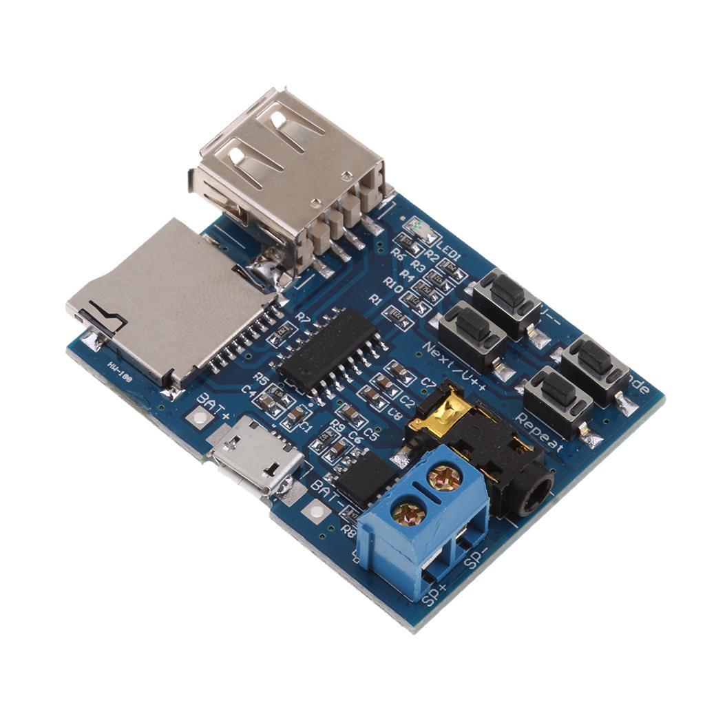 Mp3 Player Audio Module Mp3  Board Power Amplifier TF Card USB AUX