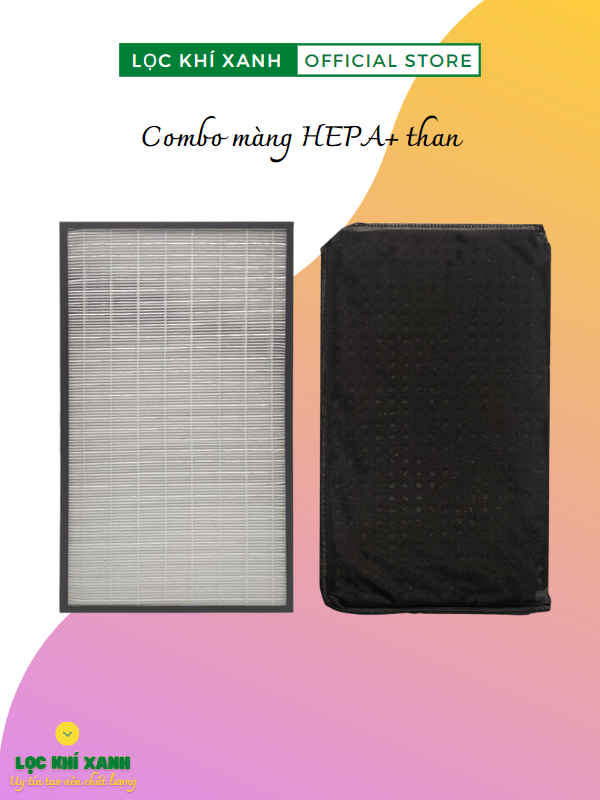 Màng lọc Hepa cho Panasonic F-PXM35A-B, F-PXM35A-S, F-VXF35, F-VXE40, F-VXH35, PXF35. Màng lọc không khí giá rẻ. Hàng nhập khẩu – Combo Hepathan