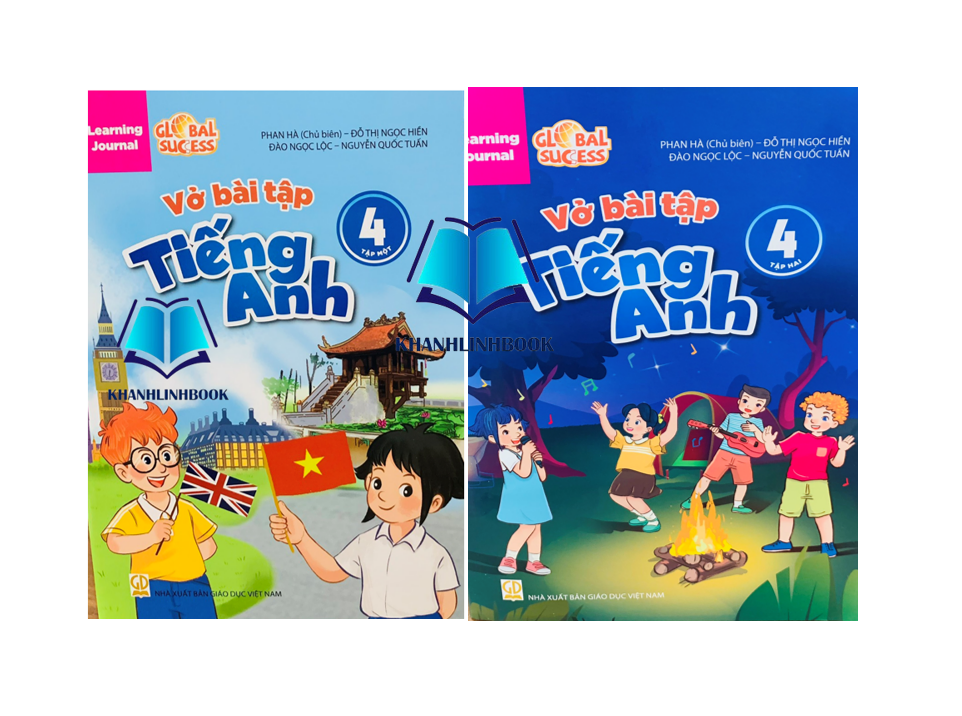 Sách - Combo Vở bài tập Tiếng Anh 4 - tập 1 + 2