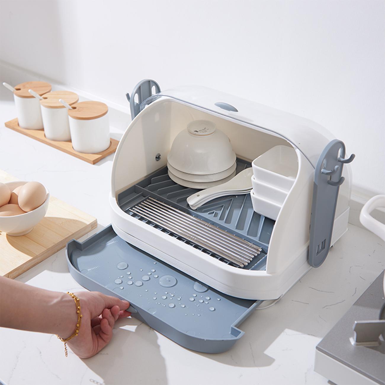 Hộp Nhựa Đựng Úp Ráo Chén Bát Có Nắp Đậy Tiện Dụng