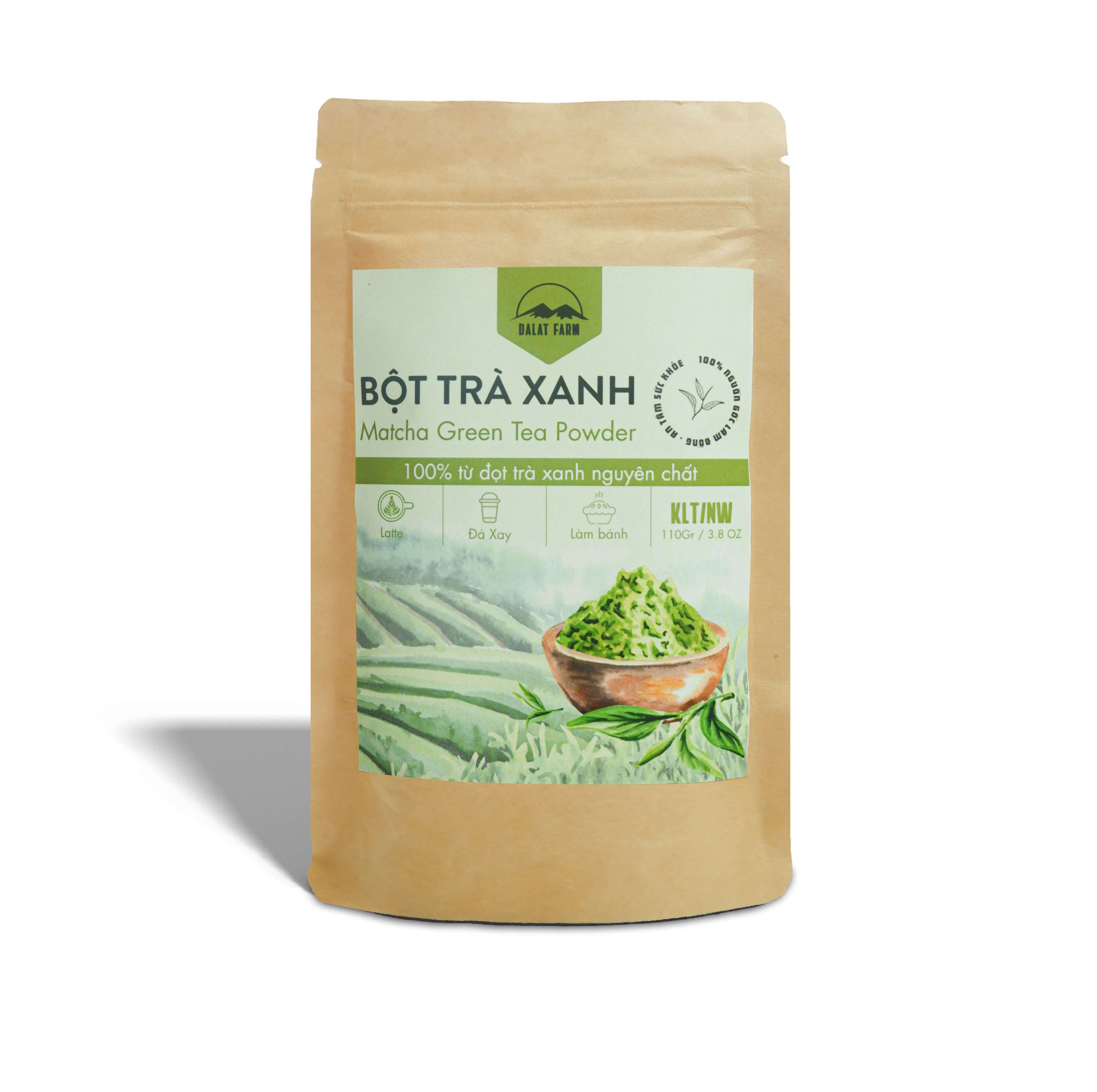 Bột Matcha Trà Xanh Dalat Farm - Túi 110Gr