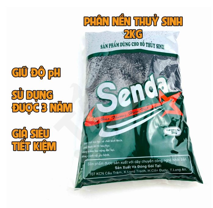 Phân Nền Thuỷ Sinh Senda Hạt Rắn Chắc, Không Nhũng Cho Hồ Cá Thuỷ Sinh