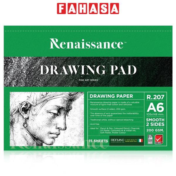 Tập Vẽ A6 - Renaissance R-207 (15 Tờ)