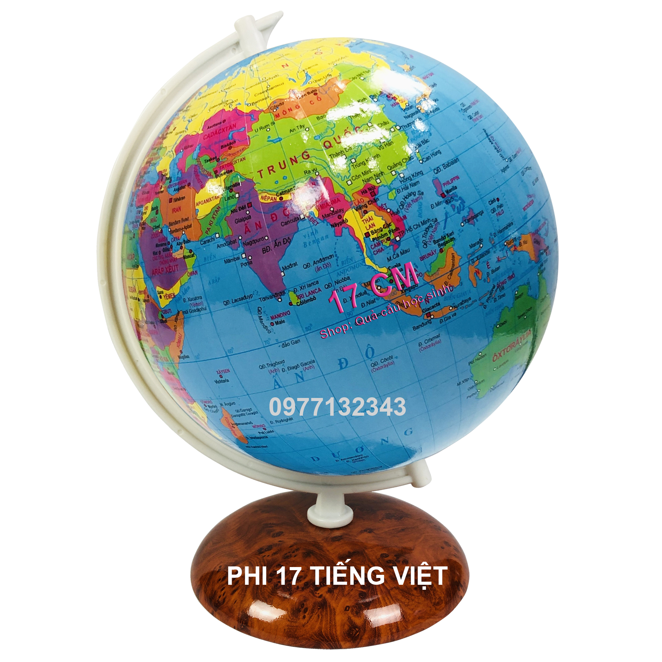 quả cầu phong thuỷ-Giá đỡ nhựa, đế inox vân nu