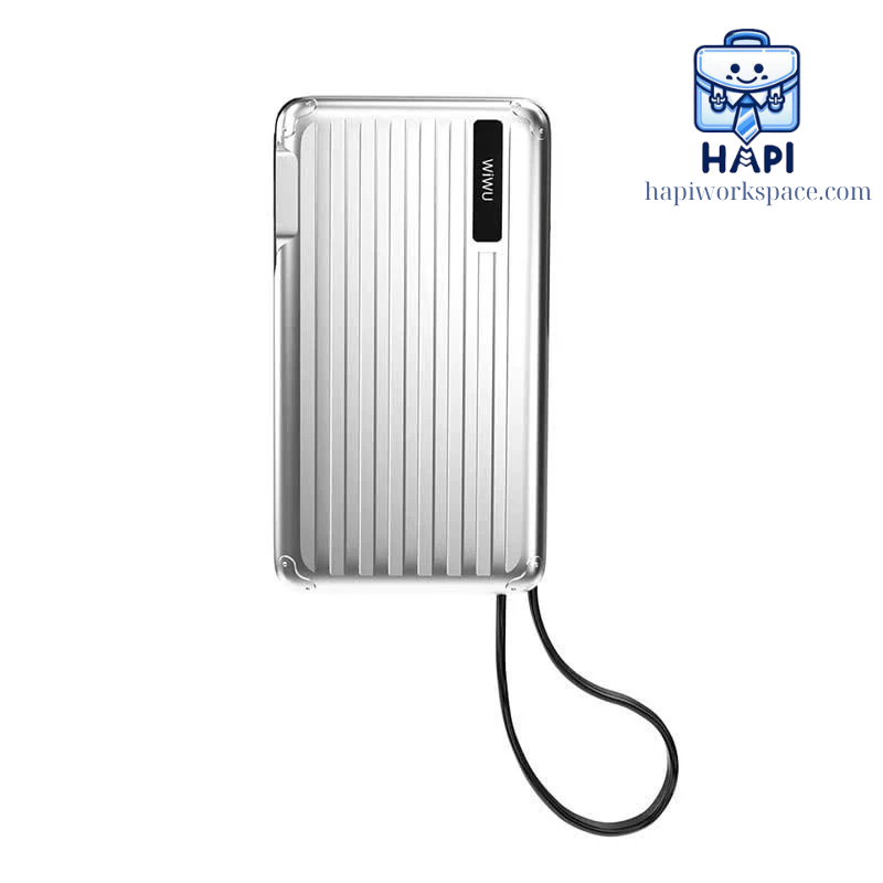 Sạc dự phòng hàng chính hãng WiWU Summit 10.000mAh 30W Wi-P045: Tích hợp cáp Type-C, kiêm củ sạc 65W đa năng
