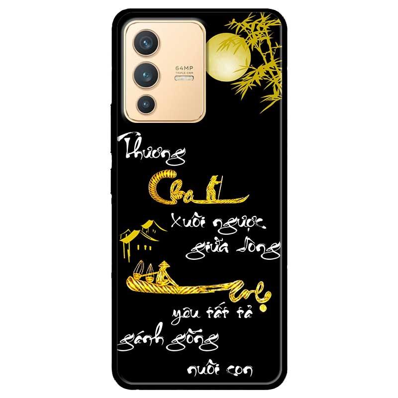 Ốp lưng dành cho Vivo V23 5G / S12 - Vivo Y15s / Y15A - Thư Pháp Cha Mẹ Vàng