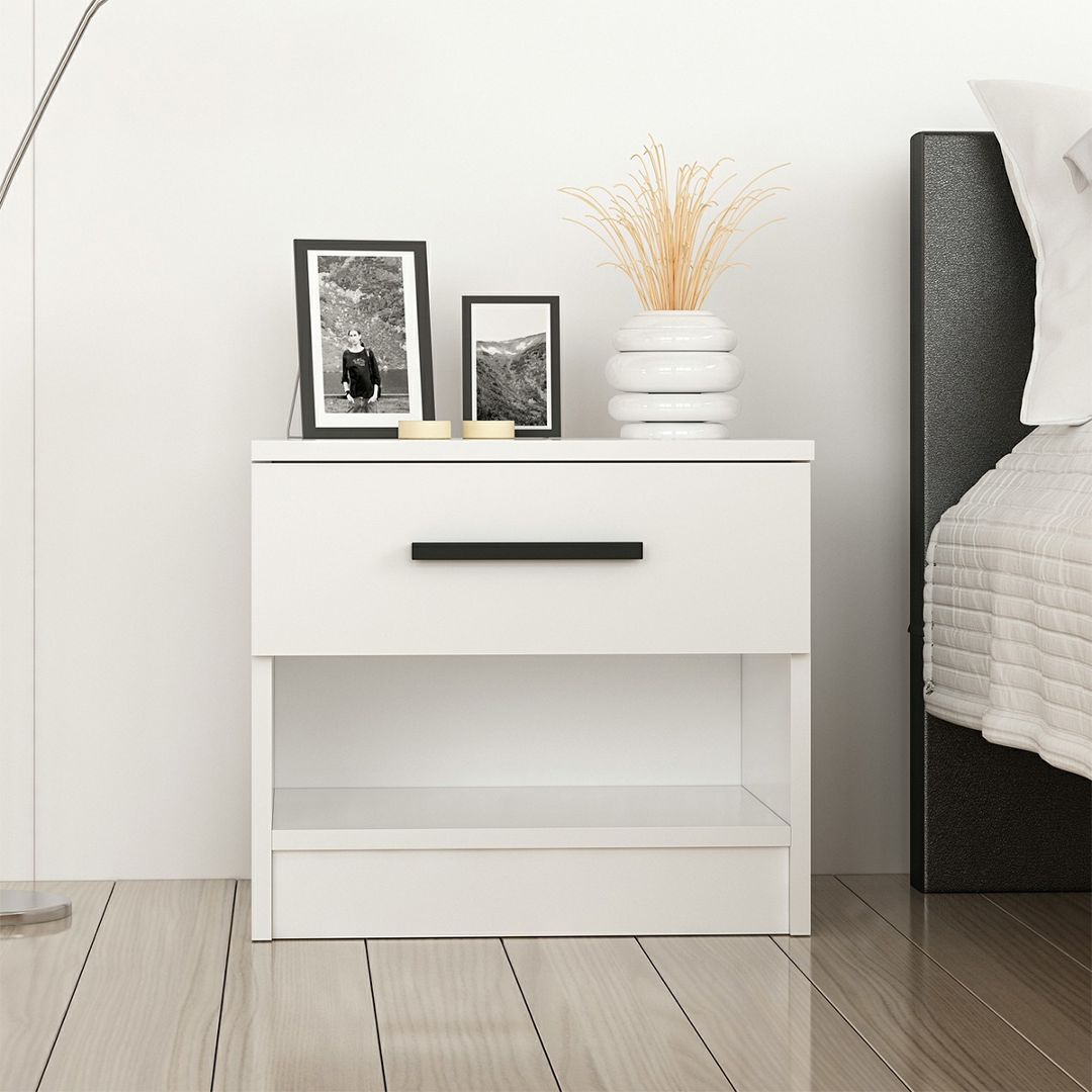 Kệ gỗ đầu giường hiện đại SMLIFE Novengo | Gỗ MDF dày 17mm chống ẩm | D50xR40xC47cm