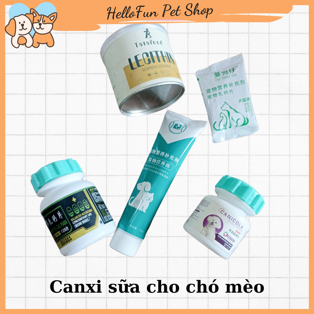 [CANXI SỮA] Viên canxi cho chó mèo bổ sung dinh dưỡng vitamin giúp chắc khỏe xương mượt lông