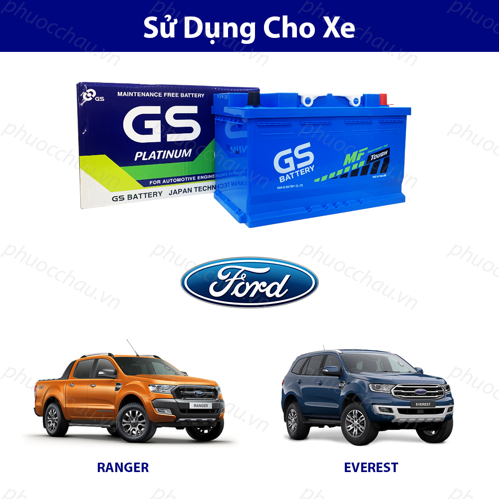 Bình Ắc Quy 12V-80Ah, Ắc Quy Ô Tô GS MF LN4 DIN 80L