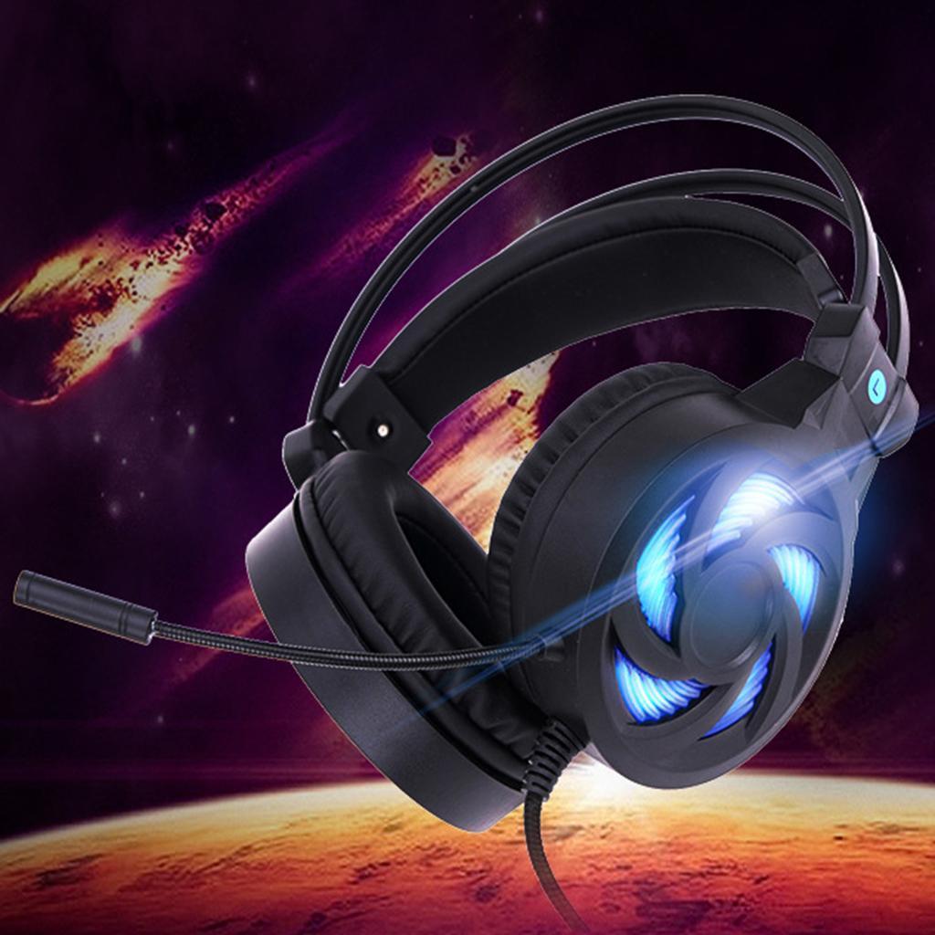 LED Light Gaming Headset Headband Headphone USB 3.5mm for PC