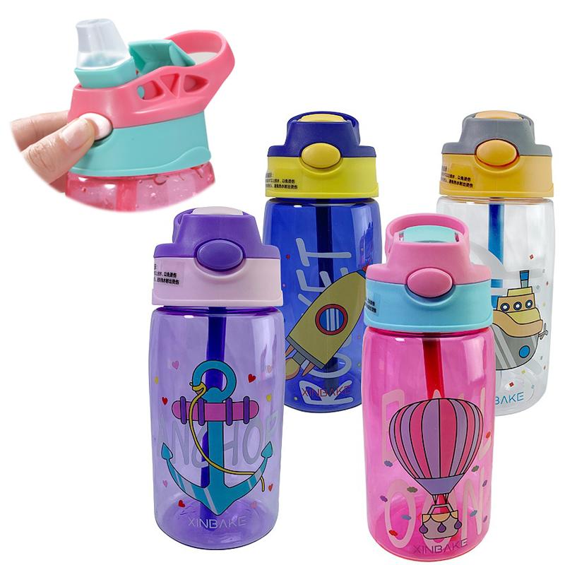 Trẻ Em Nước Sippy Cup Sáng Tạo Hoạt Hình Cho Bé Cốc Có Ống Hút Chống Rò Rỉ Nước Chai Ngoài Trời Di Động Trẻ Em Ly