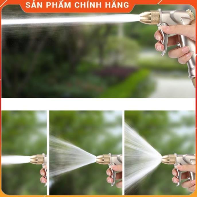 Bộ dây vòi xịt nước rửa xe,tưới cây ,tăng áp 3 lần,loại 3m,5m 206701 đầu đồng,cút,nối nhựa đen+ mở chai