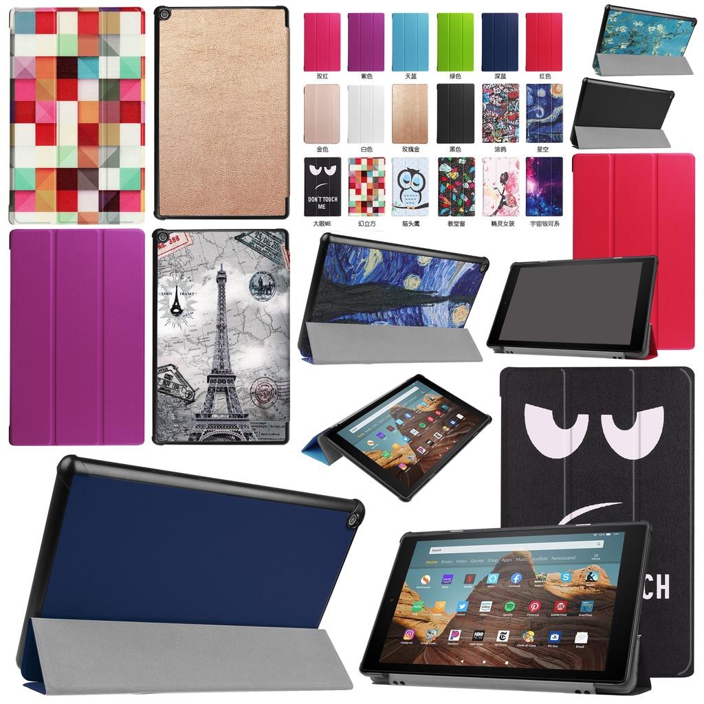 Bao Da Máy Tính Bảng Nắp Lật Nam Châm Thông Minh Có Ngăn Đựng Bút Cho Amazon Kindle Fire Hd10 2019 2017