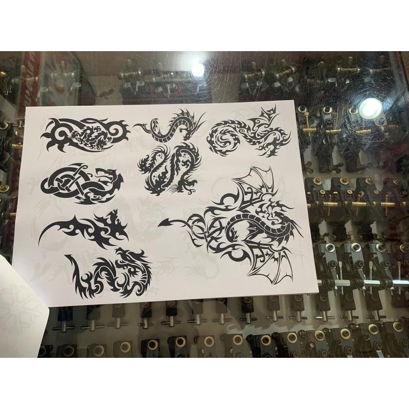90-100 tờ mẫu hình xăm mini đen trắng