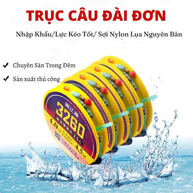 Dây Trục câu đài buộc sẵn cước câu cá 3260 , tảng hình cao cấp , cước trục fluorocacboncao chống mài mòn cực cao