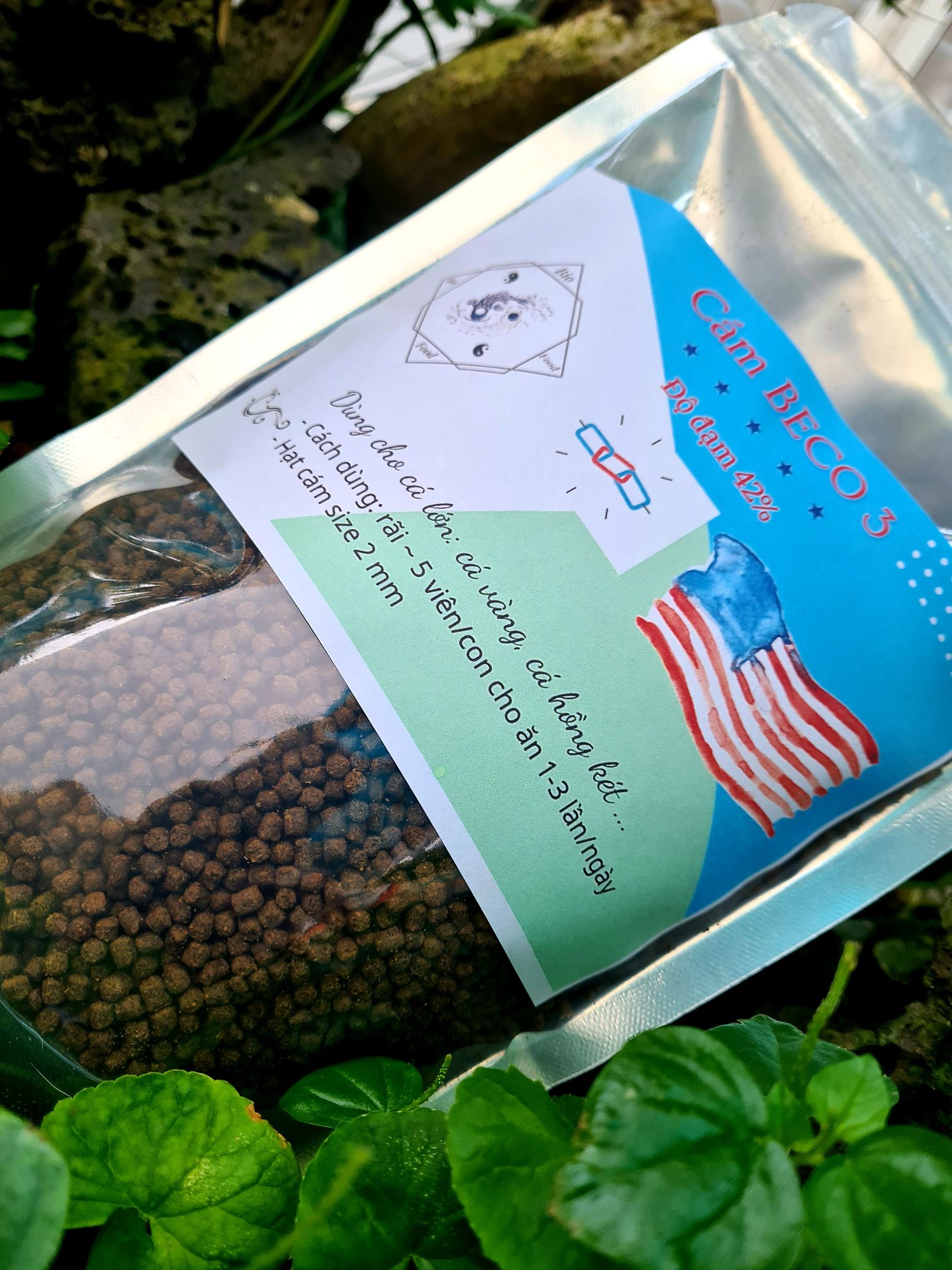 500g Cám BECO 3 NEW - Thức ăn cho cá lớn Bio Food túi zip 500 g