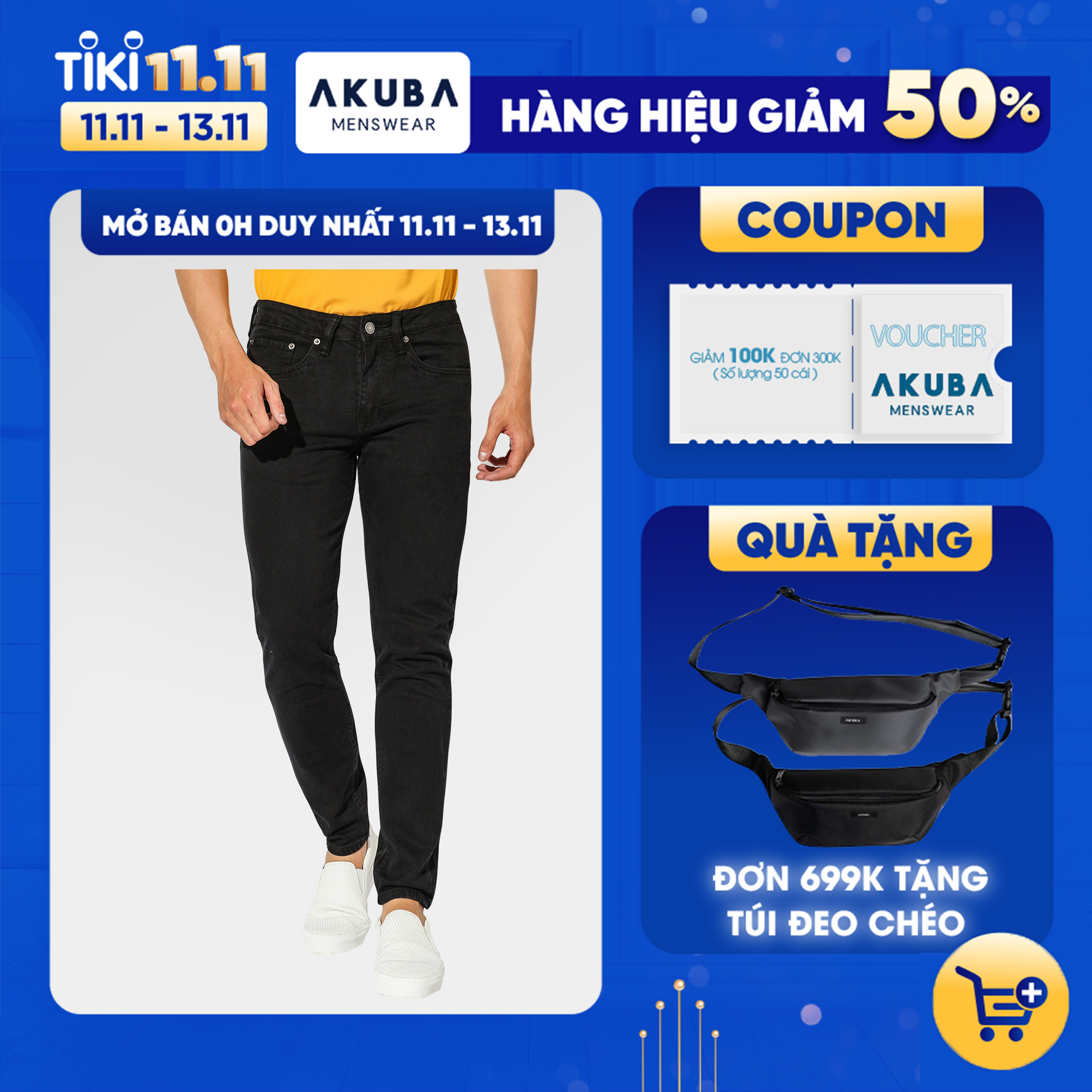 Quần Jean Nam Form Slimfit AKUBA | 01AB2082