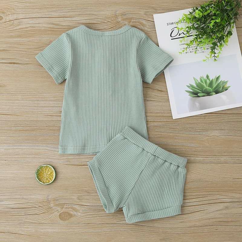 BỘ THUN COTTON GÂN CHO BÉ GÁI