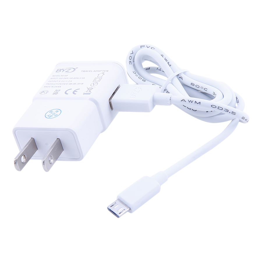 Bộ Adapter Và Cáp Sạc Micro USB BYZ A8S - Hàng Chính Hãng