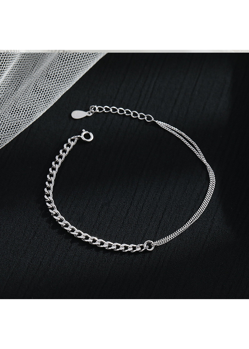 Vòng tay lắc tay dạng xích mix 2 tầng unisex