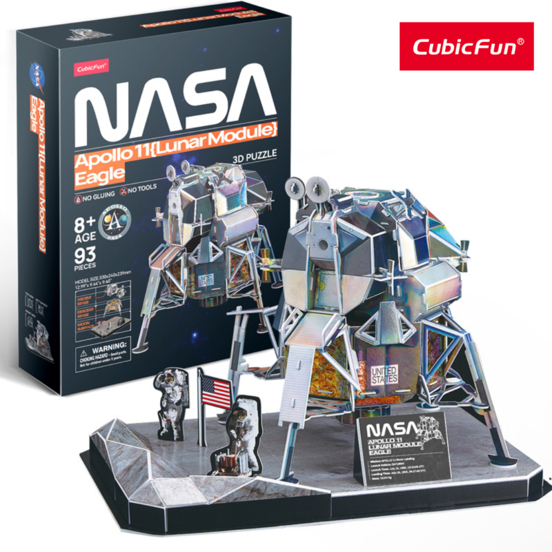 Đồ Chơi CUBIC FUN Xếp Hình 3D Nasa: Khám Phá Mặt Trăng - Apollo 11 DS1058H