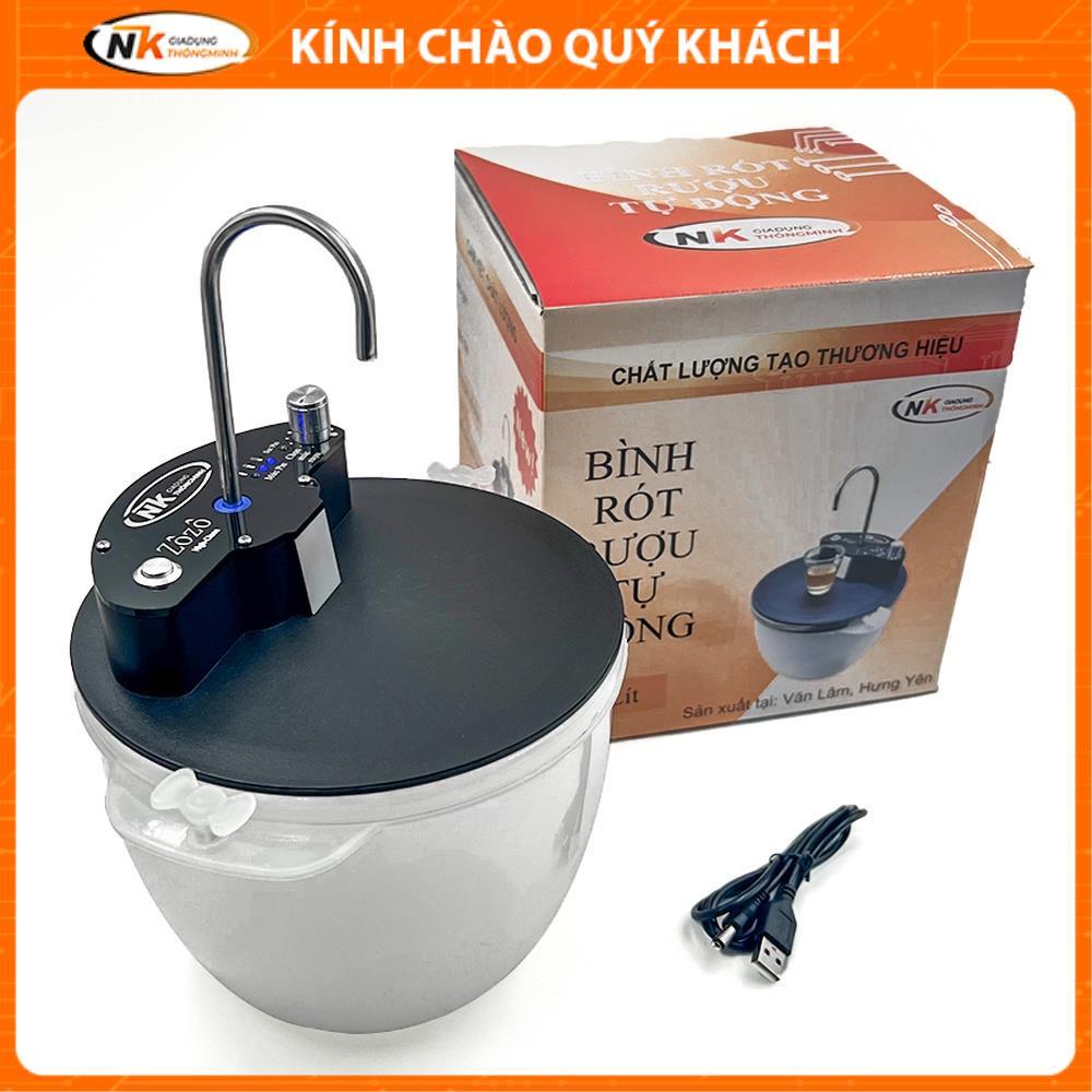 Máy Rót Rượu Cảm Ứng Tự Động Thông Minh - Bình Rót Rượi Zo Zo Cao Cấp, Bát Rót Rượu Tự Động