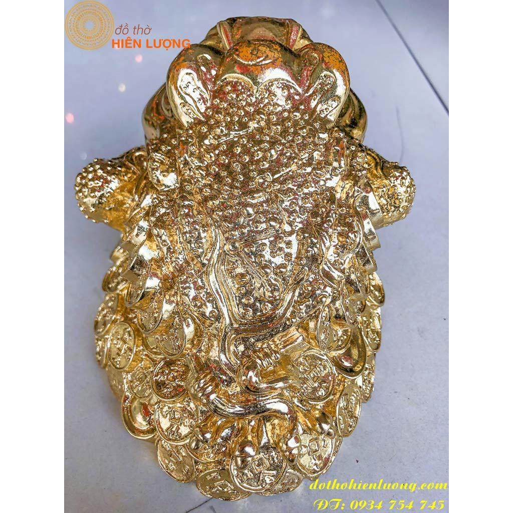 Tượng Thiềm Thừ Mạ Vàng To - cao 14cm