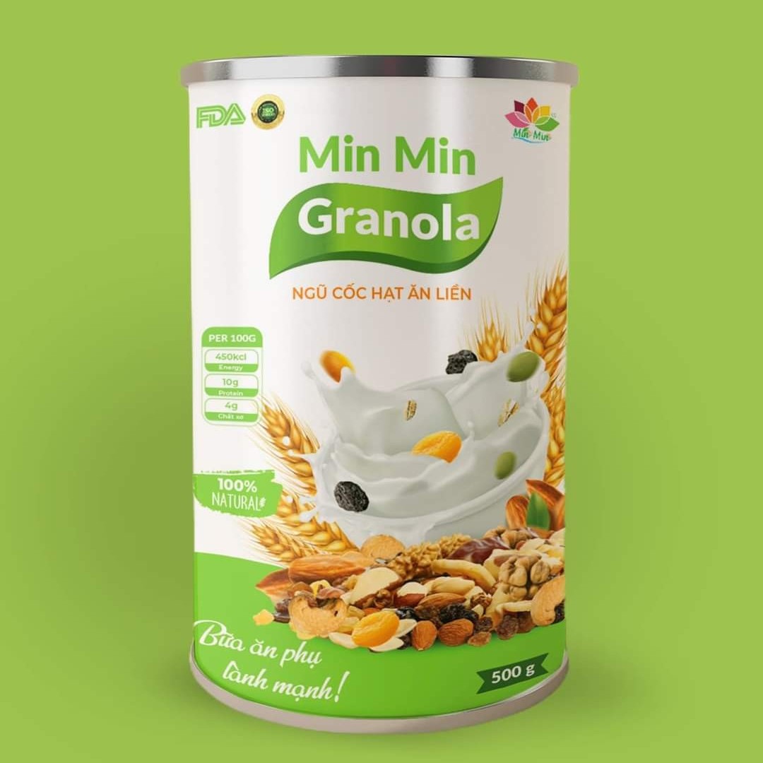 Ngũ Cốc Hạt Ăn Liền Min Min - Ngũ Cốc GRANOLA MIN MIN 2 HỘP (1KG)