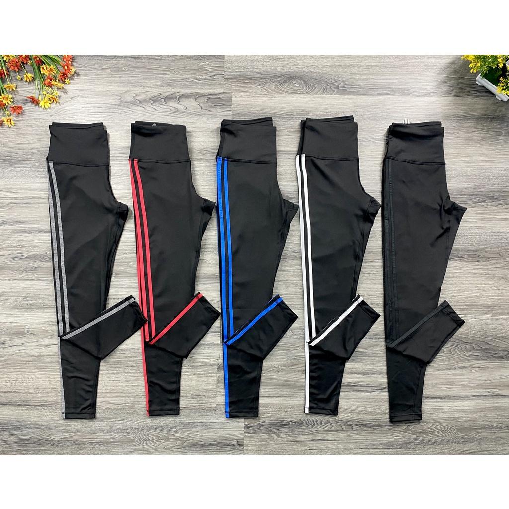 Quần Legging Nữ 3 SỌC Tập Gym-Yoga Chơi Thể Thao Vải Thun Lạnh 4 Chiều Thoáng Mát