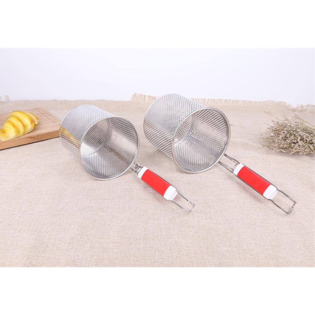 2-3pack Kitchen Pasta Noodle Food Strainer, Stainless Steel, Deep Fry Basket