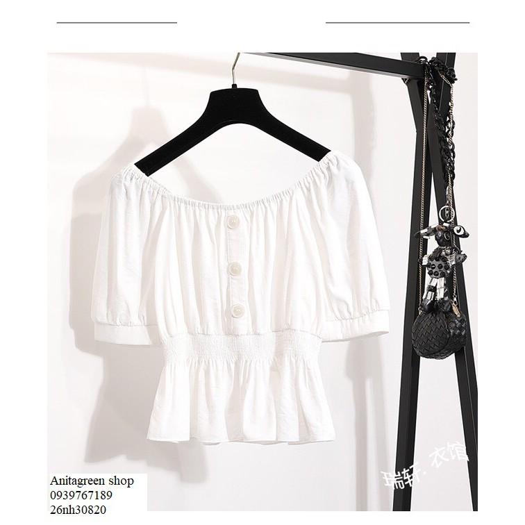 Nh30820a-ÁO KIỂU NHÚNG EO THUN