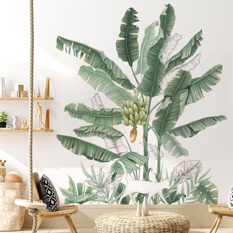 Decal dán tường cây chuối bụi chuối quê nhà