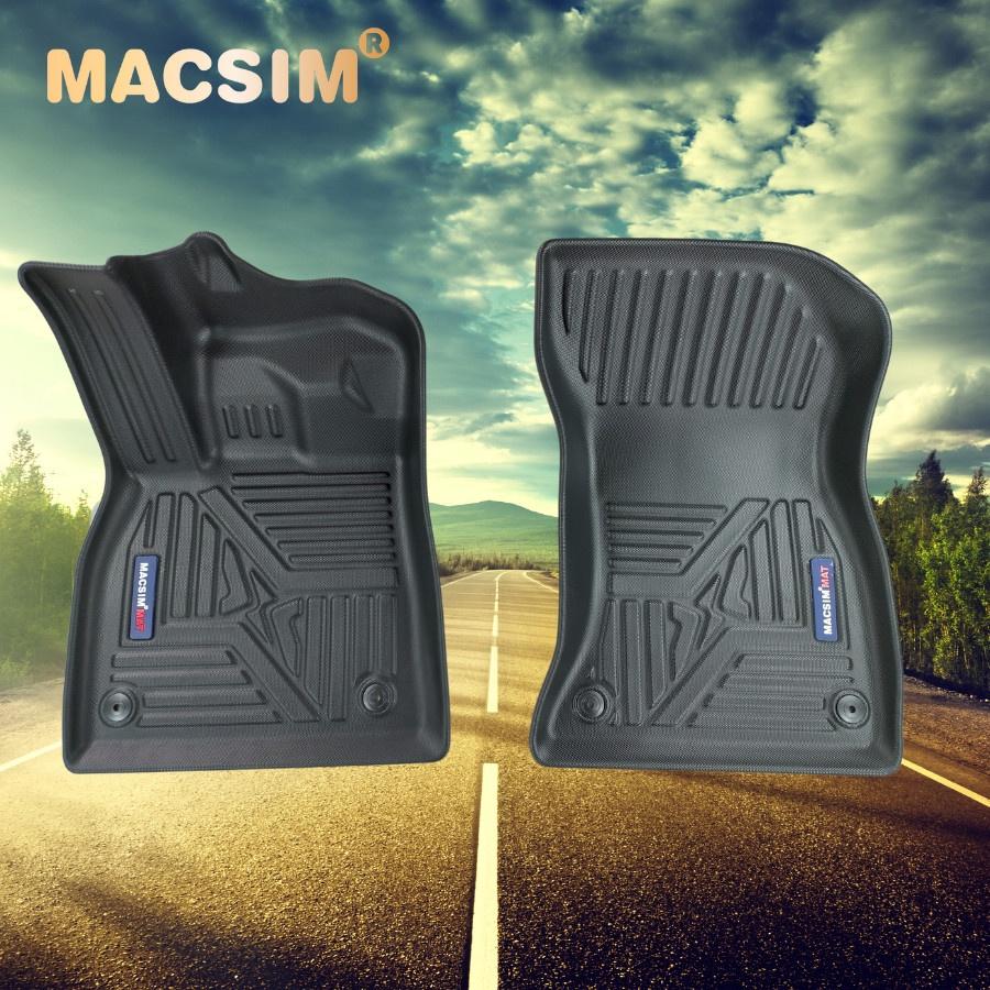 Thảm lót sàn xe ô tô Audi Q5 2018- nay nhãn hiệu Macsim - chất liệu nhựa TPE đúc khuôn cao cấp - màu đen