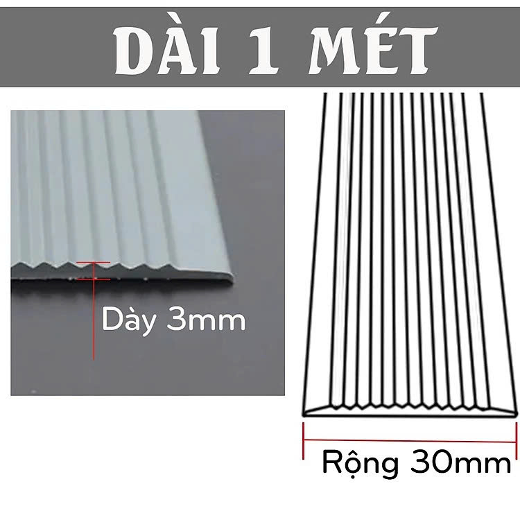 Băng Keo Chống Trượt, Miếng Dán Bậc Cầu Thang Bằng Nhựa PVC Dài 3 Mét Sẵn Keo 3M Siêu Dính, Anh Toàn