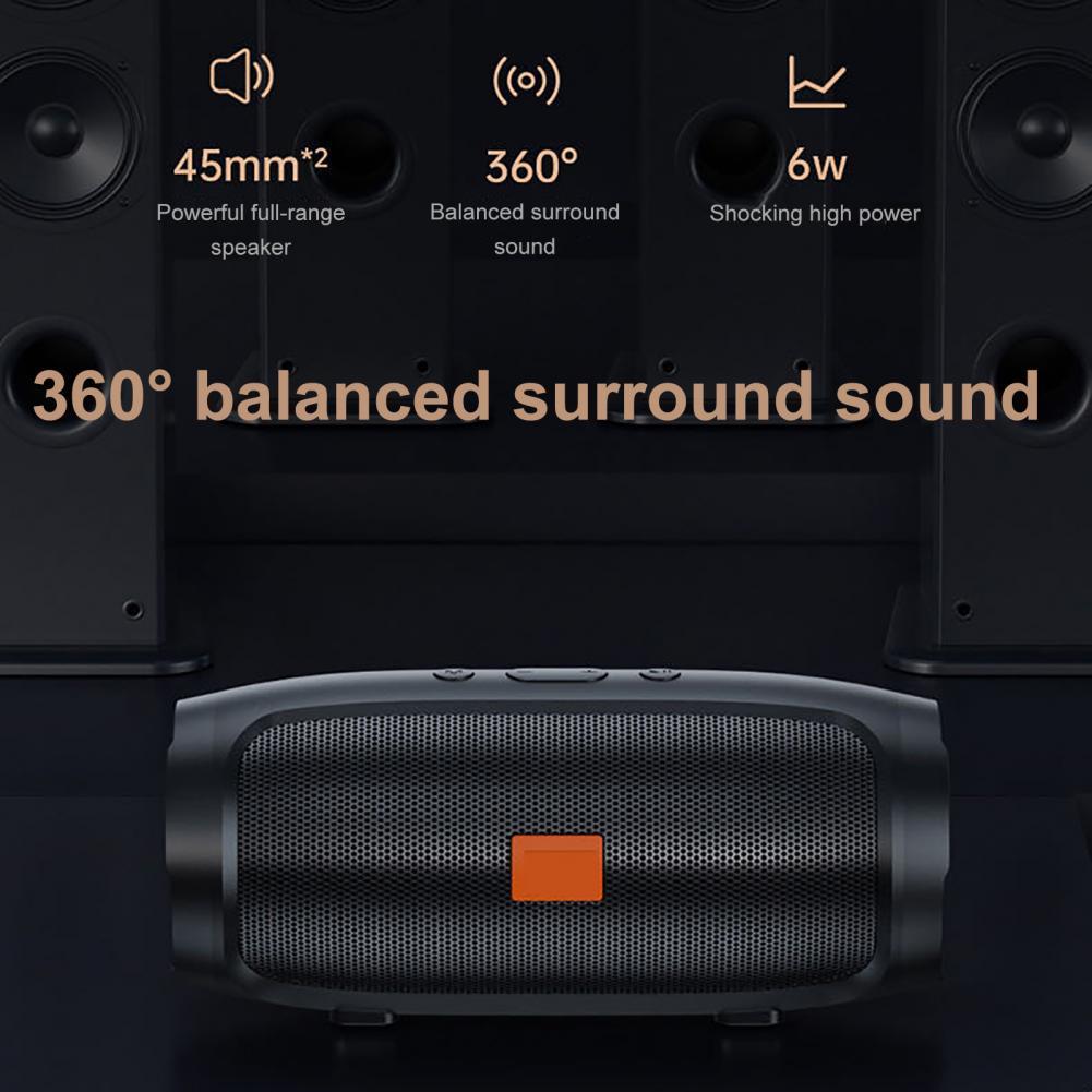 Loa Bluetooth Mini Di Động Âm Thanh Nổi HiFi Bass Nặng Không Dây Soundbar Loa Siêu Trầm Cho AUX Thẻ TF Đài FM Mới Color: Red