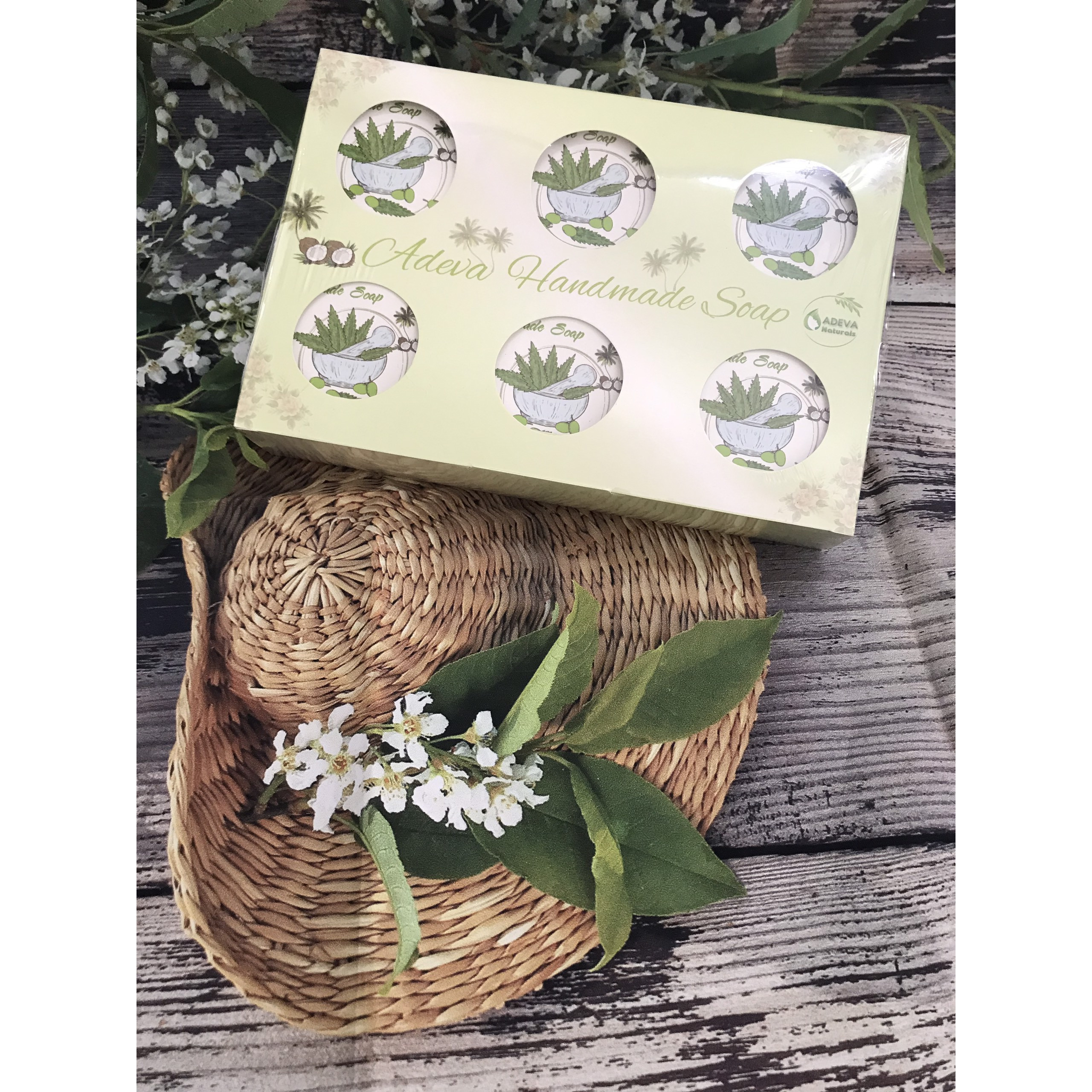 Xà phòng handmade Neem - Set 6 soap Adeva Naturals